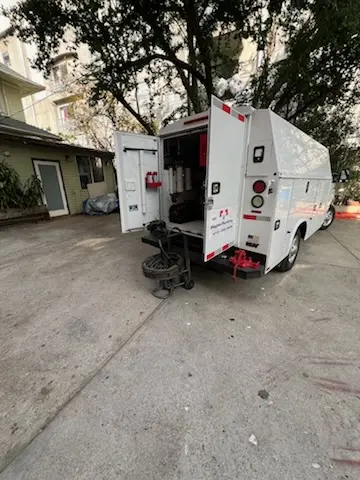 Magnet Plumbing service vehicle on-site for Water Heater Repair in Cypress Lakes